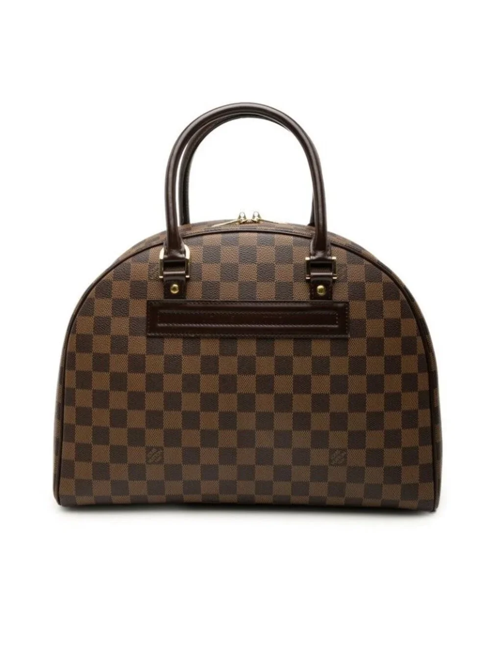 Louis Vuitton Damier Nolita Handbag Brown Leather